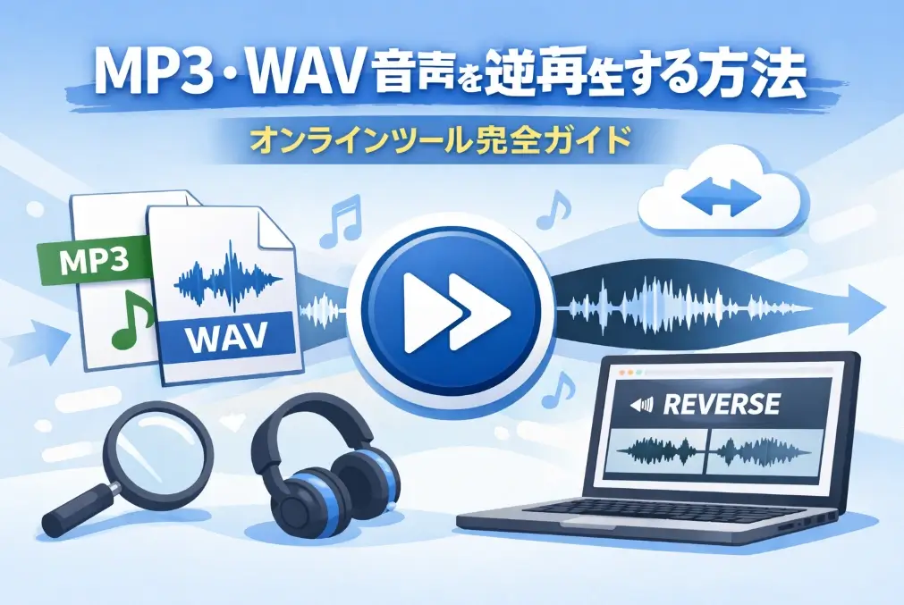 MP3・WAV音声を無料で逆再生する方法